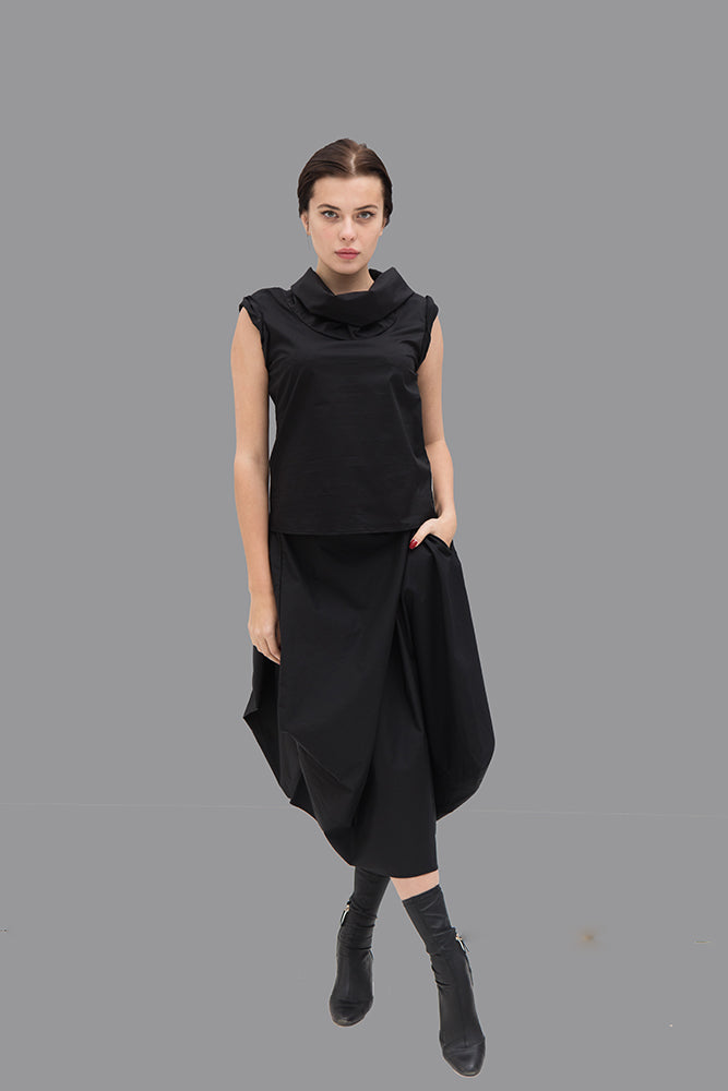 Black Parachute Skirt