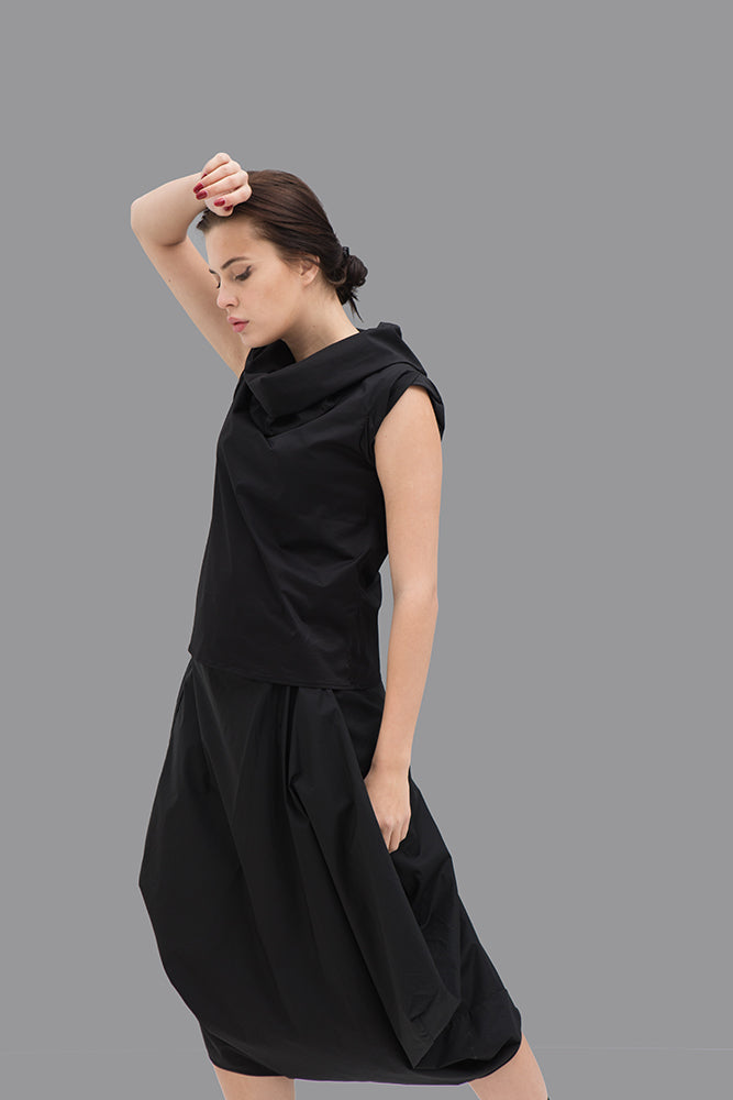 Black Parachute Skirt