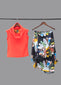 Tangerine Cowl Parachute Top