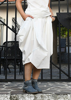 White Parachute Skirt