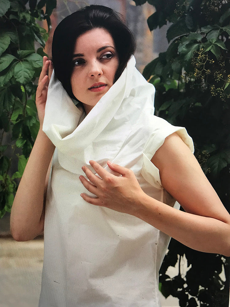 White Cowl Parachute Top